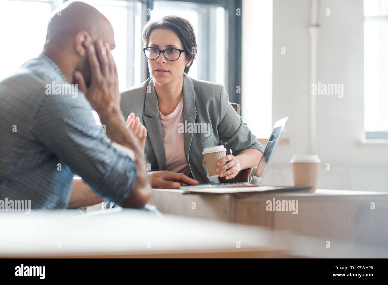 Discussing problems Stock Photo