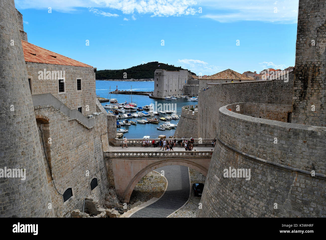 Ploce Gate of Dubrovnik old city, Game of Thrones filming location Stock Photo
