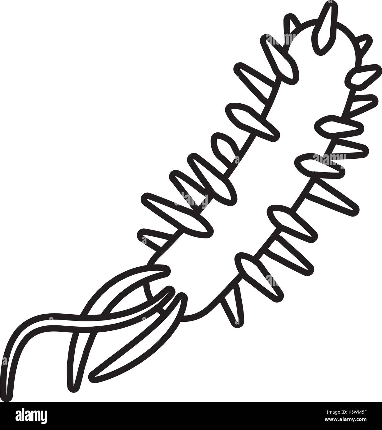 E coli bacteria icon , outline style Stock Vector
