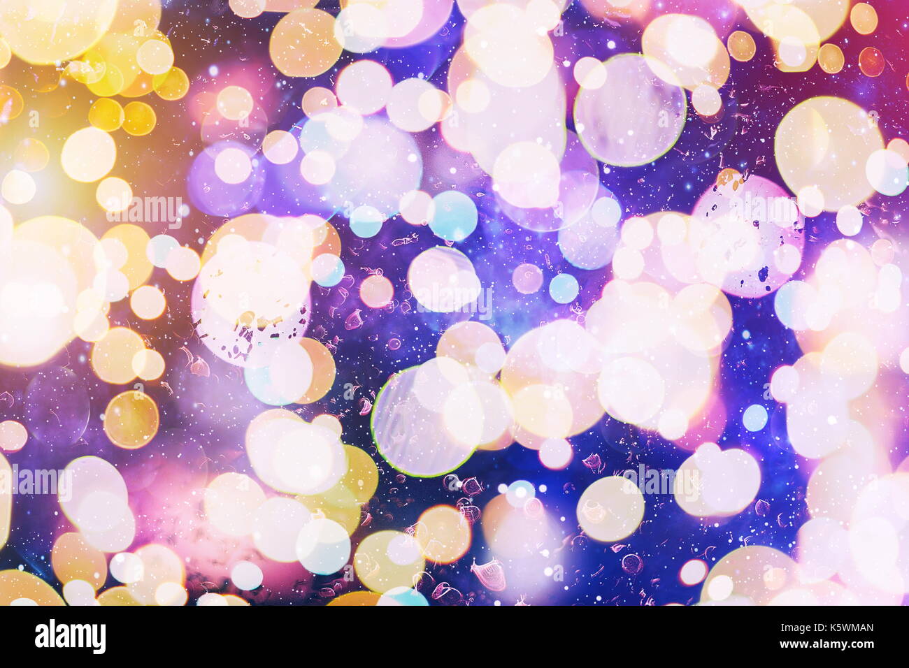 Festive Christmas background. Elegant abstract background with lights and stars Stock Photo