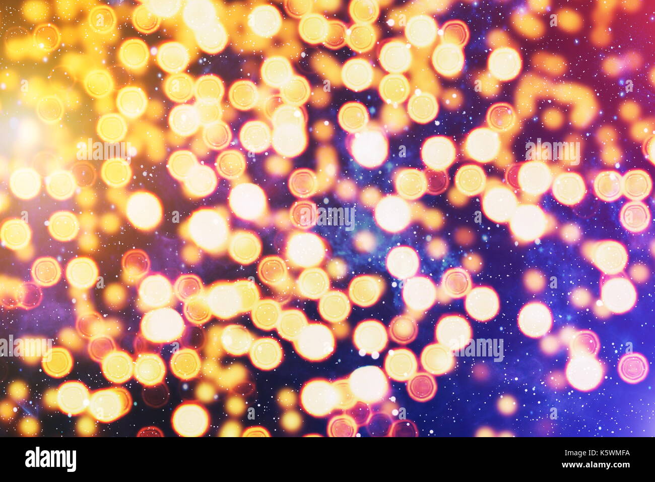 Festive Christmas background. Elegant abstract background with lights and stars Stock Photo