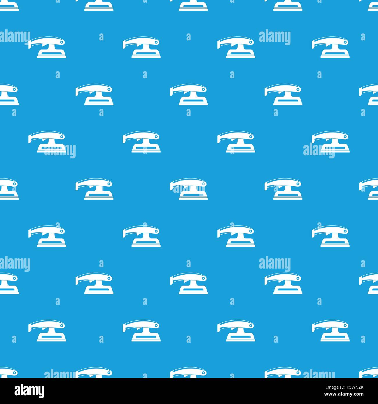 Fret saw pattern seamless blue Stock Vector