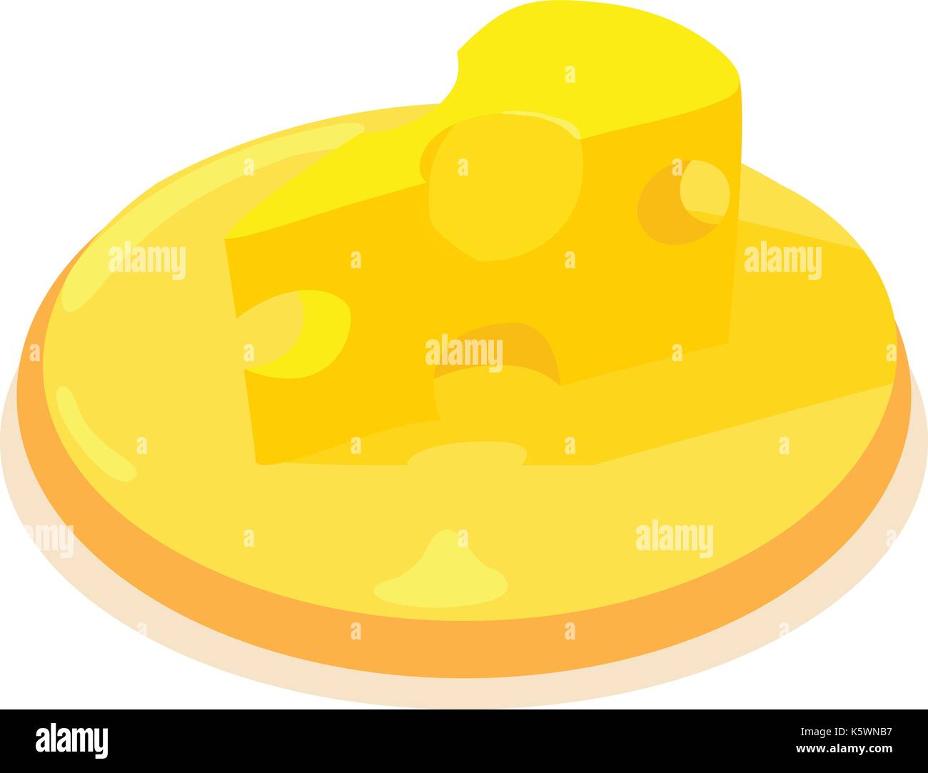 Cheese icon, isometric 3d style Stock Vector