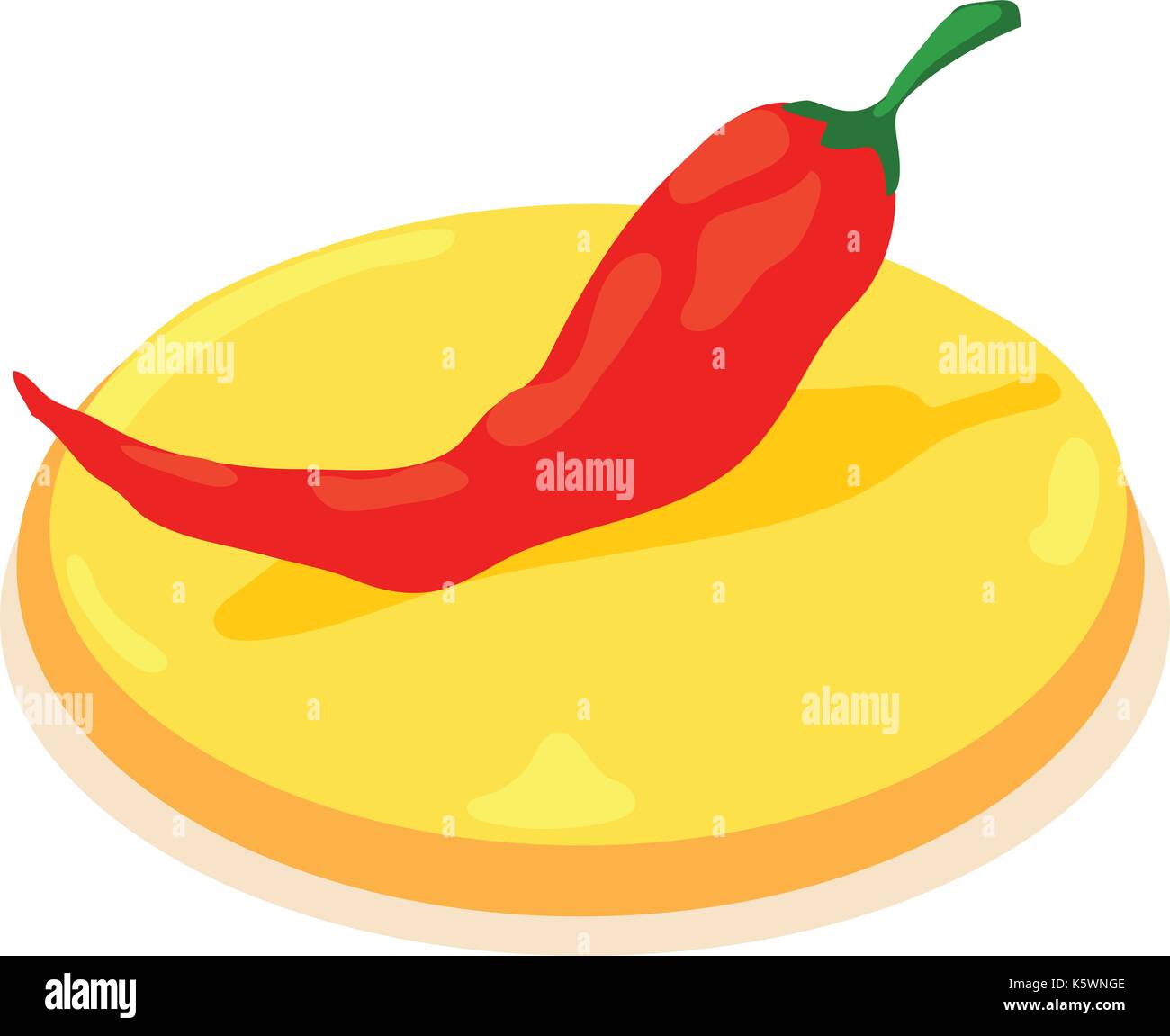 Pepper chilli icon, isometric 3d style Stock Vector