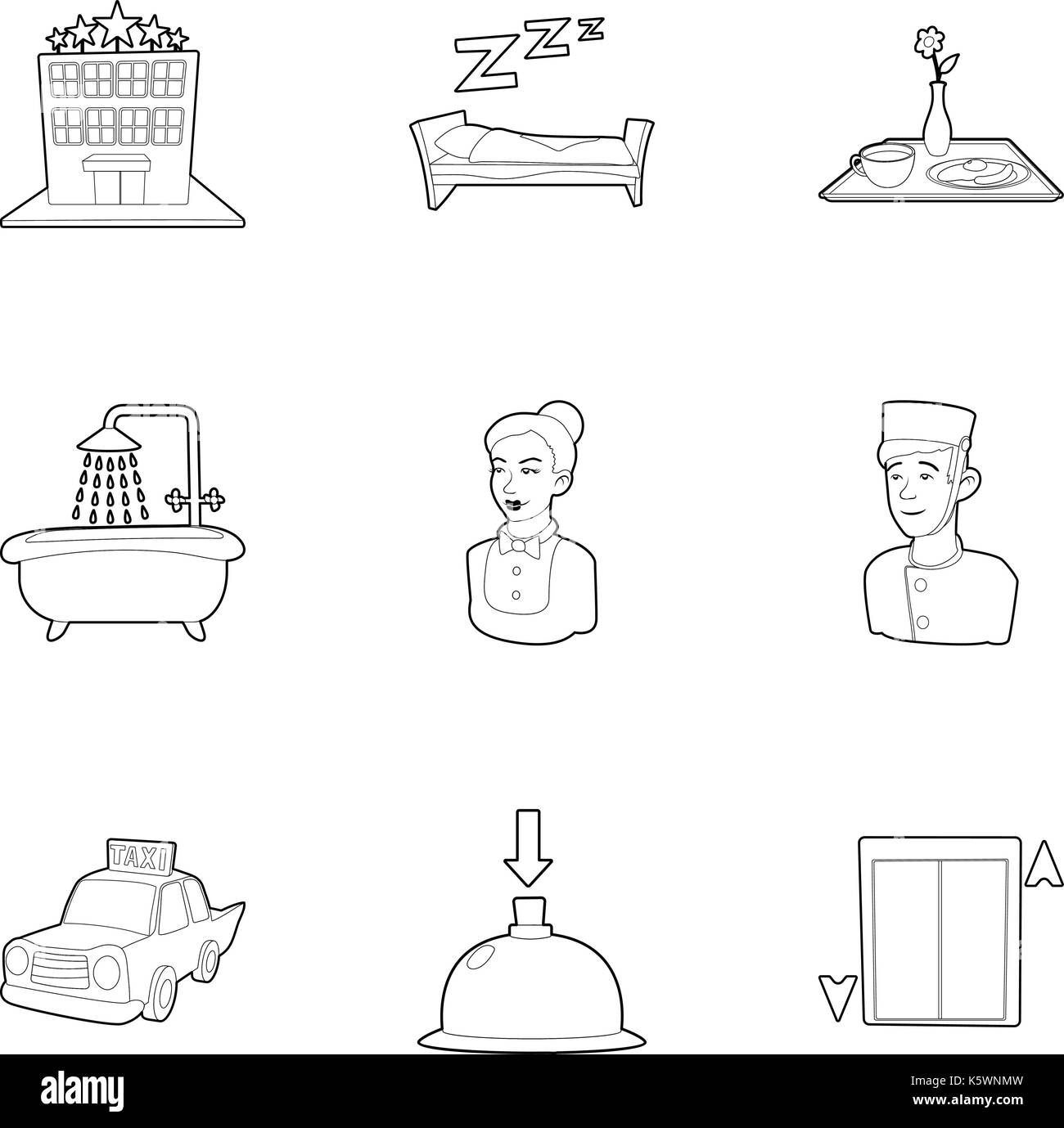 Butler vector outline map hi-res stock photography and images - Alamy