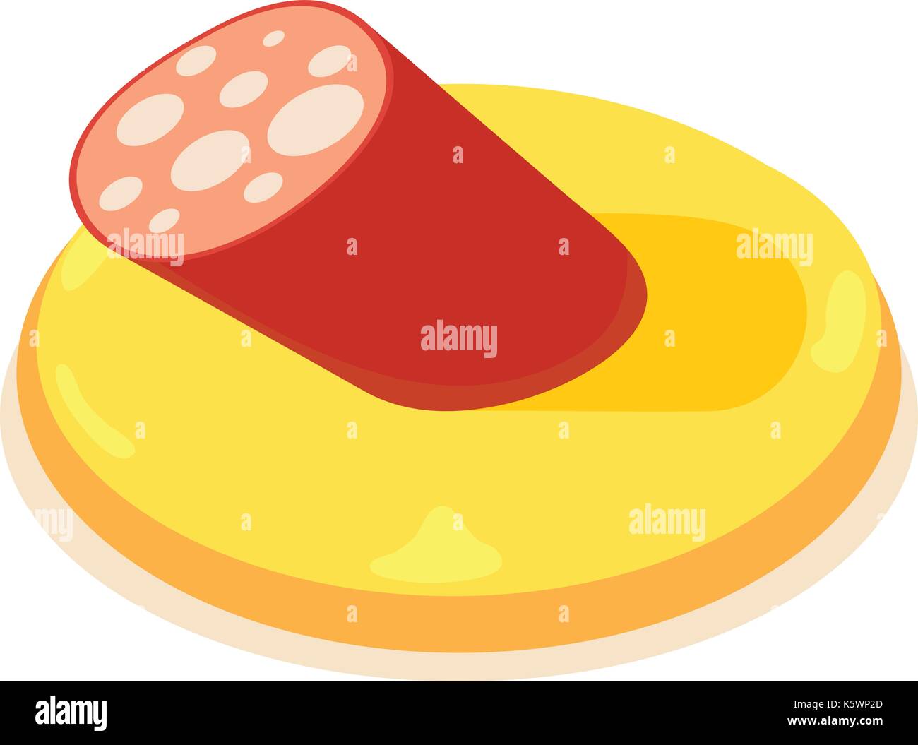 Sausage icon, isometric 3d style Stock Vector