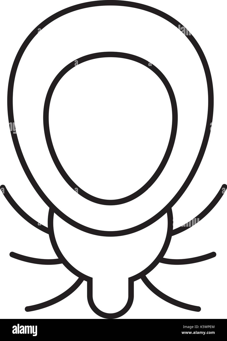 Mouse virus icon , outline style Stock Vector