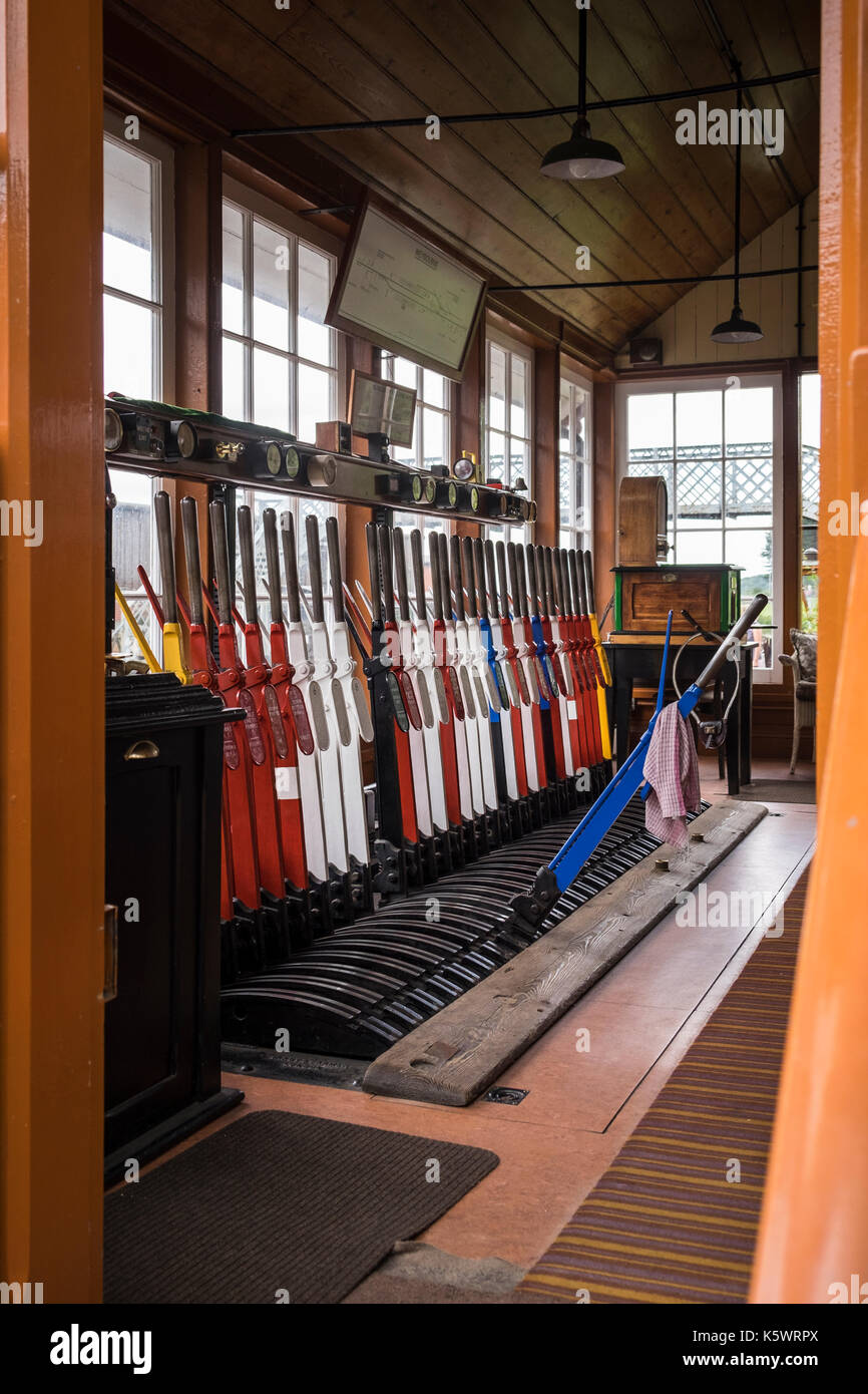 levers-in-the-signal-box-at-weybourne-station-north-norfolk-railway-K5WRPX.jpg