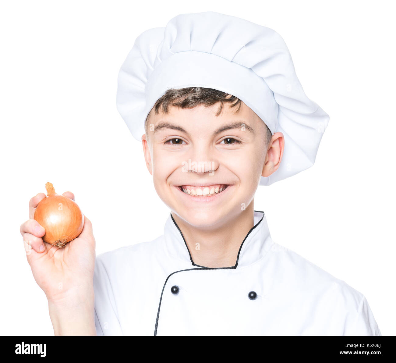 Child holding onion Cut Out Stock Images & Pictures - Alamy