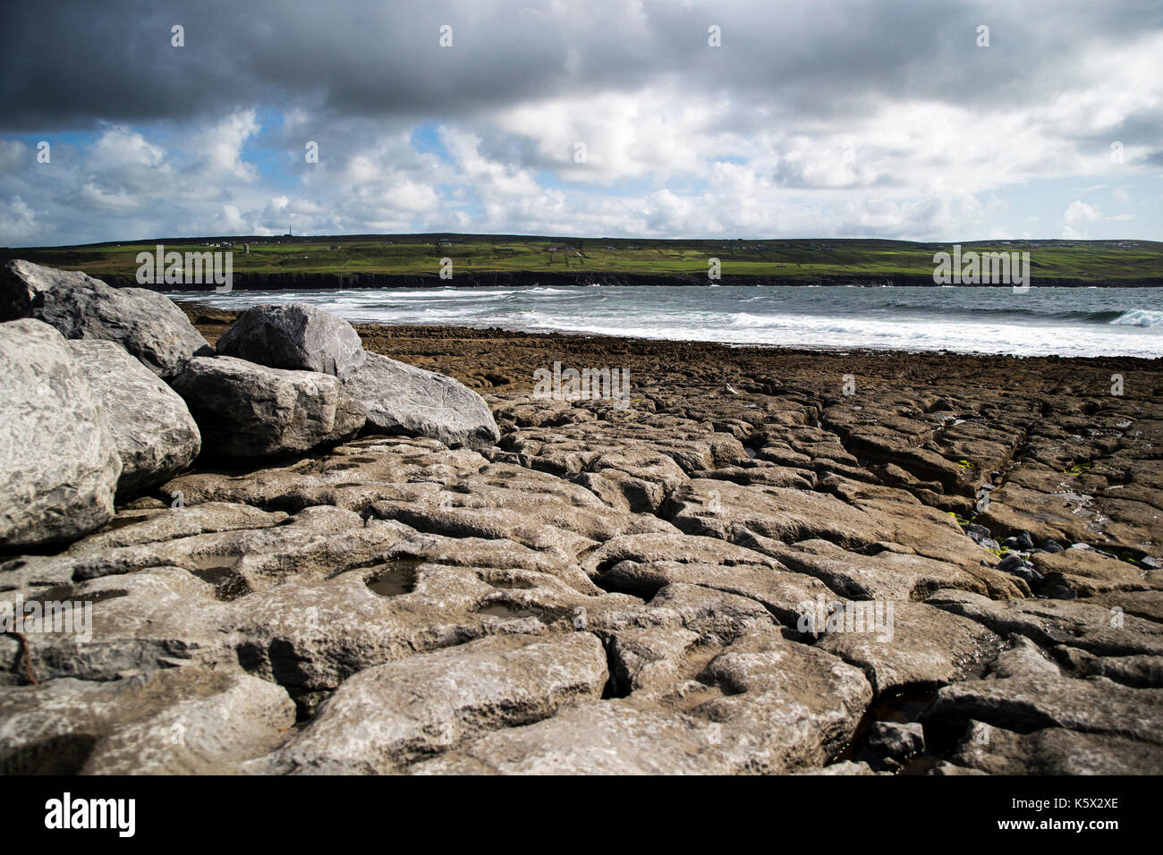 Doolin Bay and the Cliffs of Moher Stock Photo