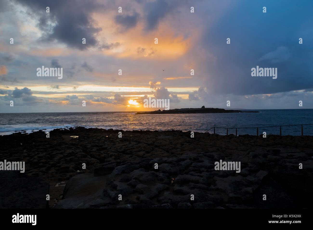 Sunset over Crab Island Stock Photo