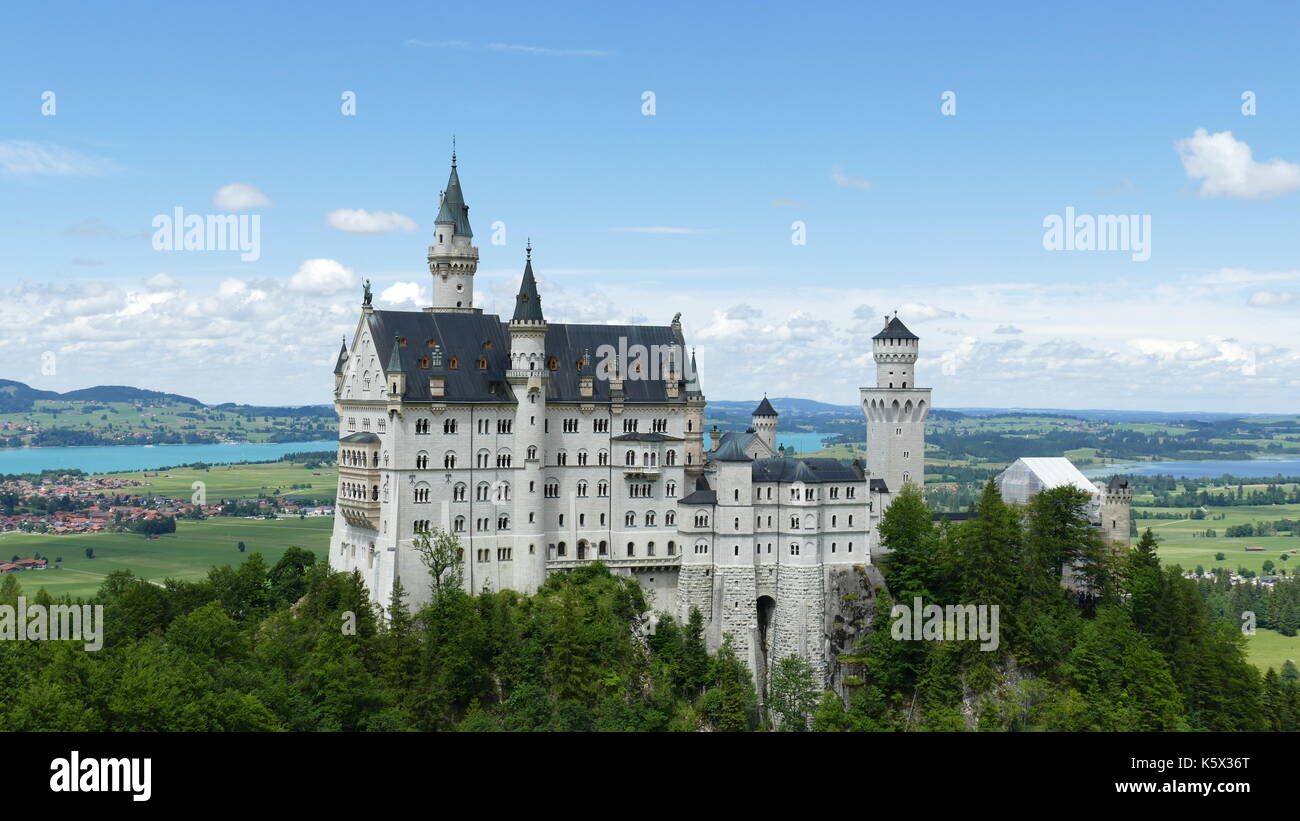 Neuswanstein schloss - Neuswanstein castle Stock Photo