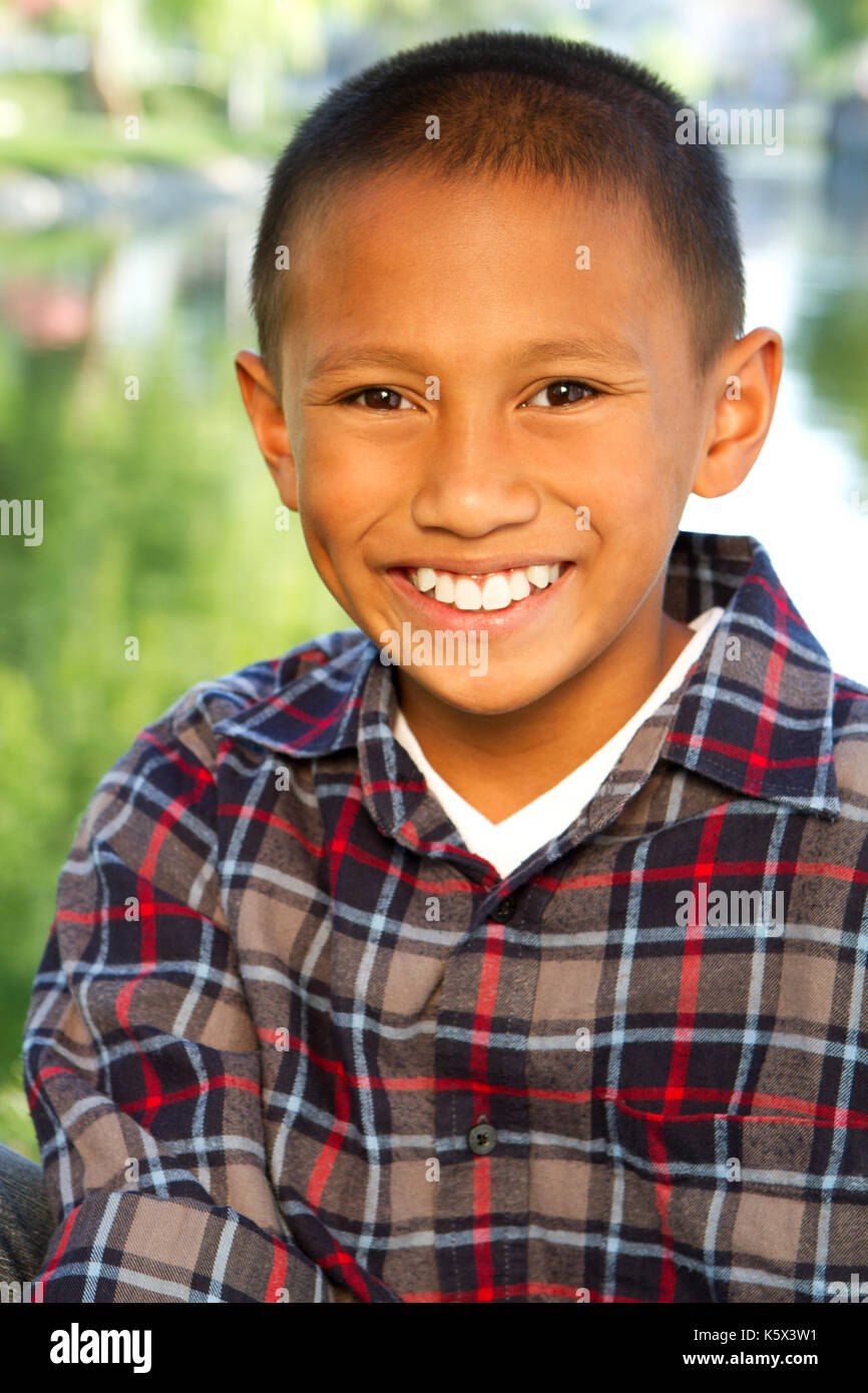 Happy Asian little boy. Stock Photo