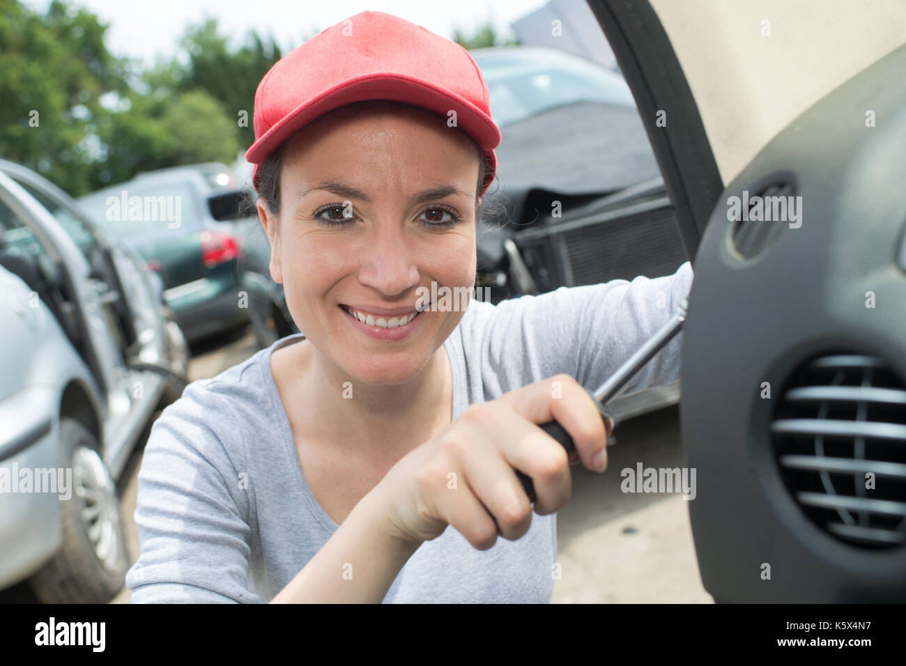 Junk yard mechanic hires stock photography and images Alamy