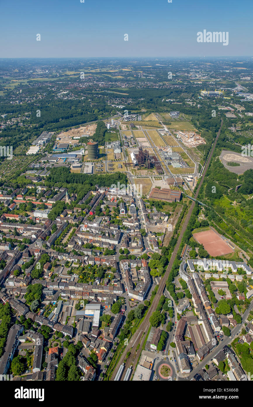 Industrial area, industrial district, industrial site, industrial site, phoenix, west, Dortmund, Ruhr area, North Rhine-Westphalia, Germany, Dortmund, Stock Photo