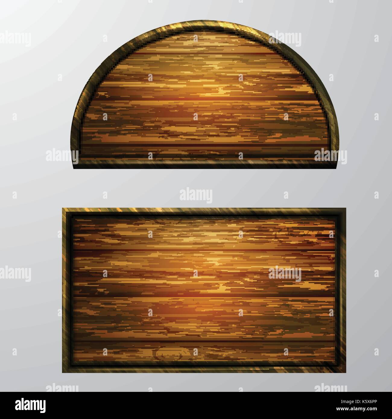 Wooden signs, vector icon set Stock Vector Image & Art - Alamy