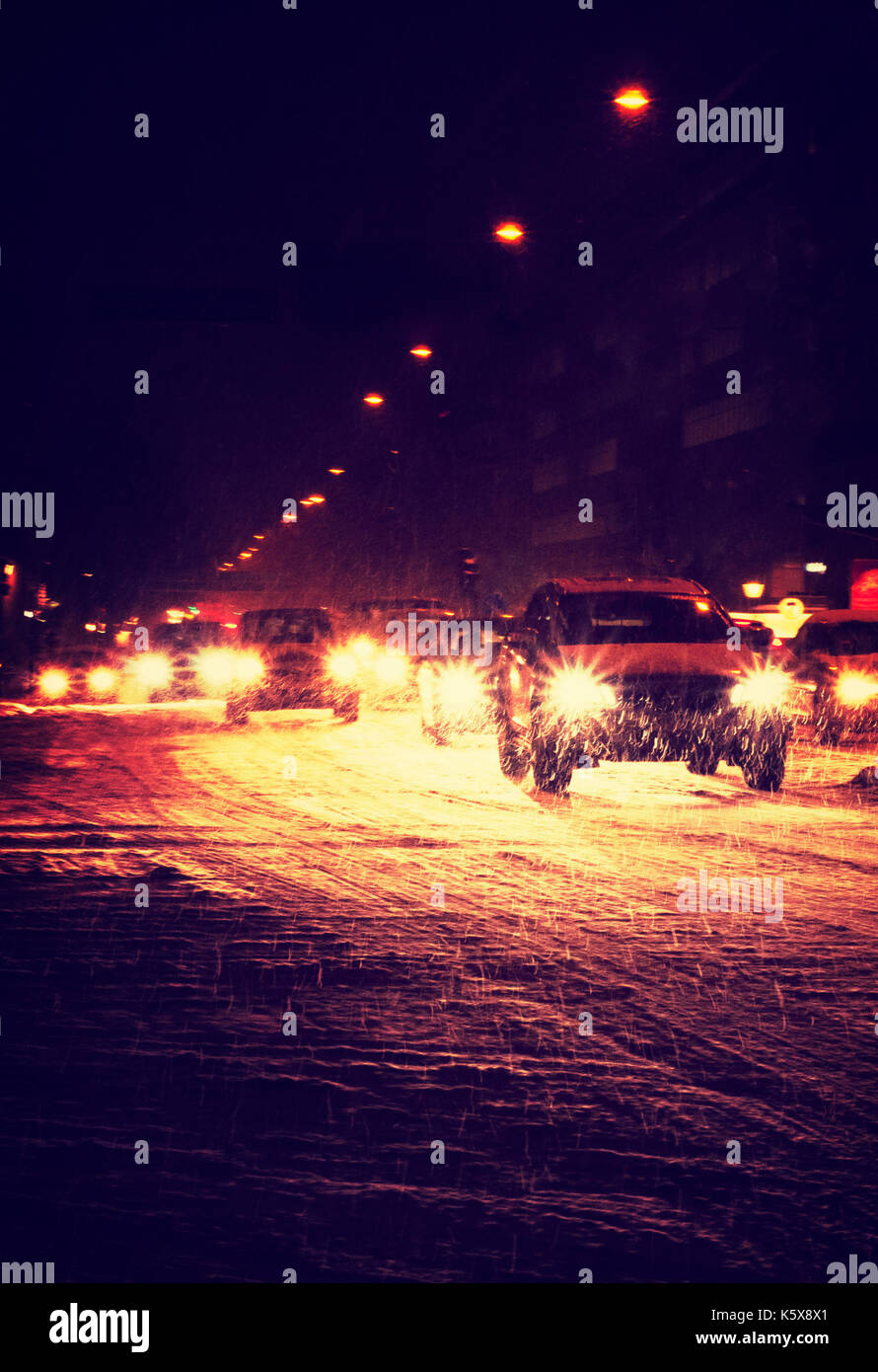 Driving at night hi-res stock photography and images - Alamy