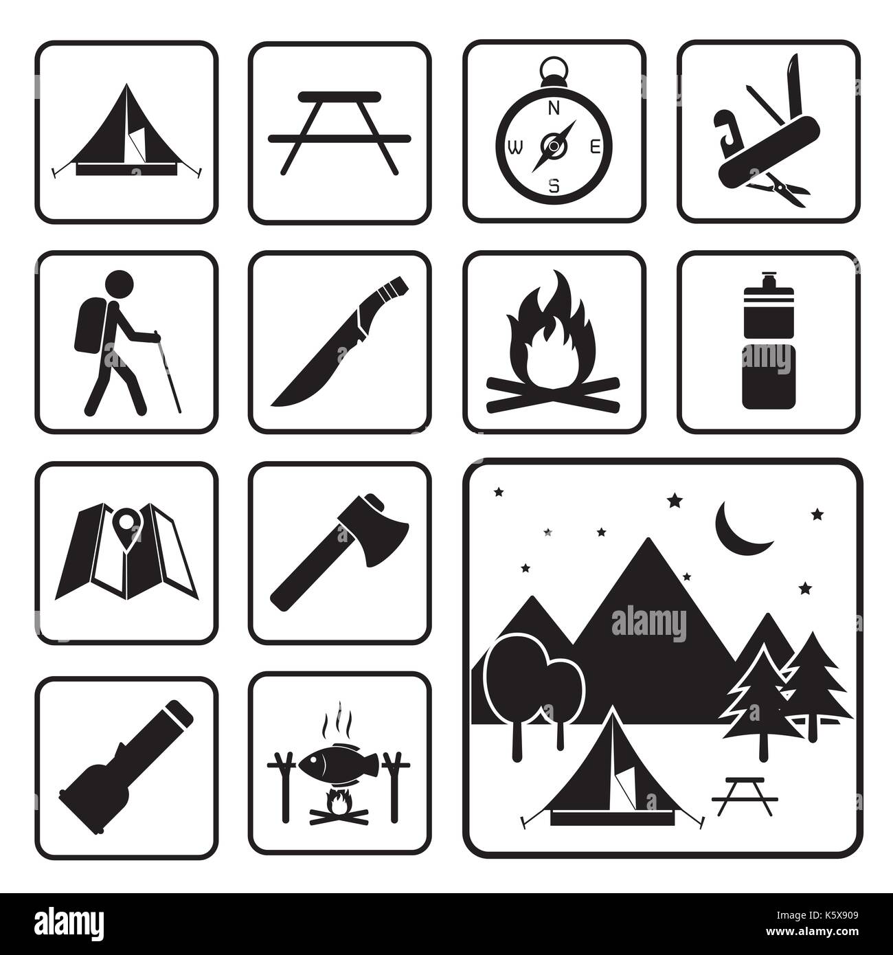 camping equipment icon Stock Vector Image & Art Alamy