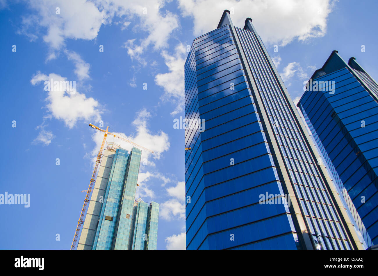 Construction of building a beautiful sky background Stock Photo - Alamy