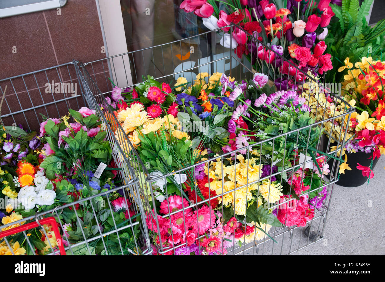 plastic flowers to use decoration Stock Photo Alamy