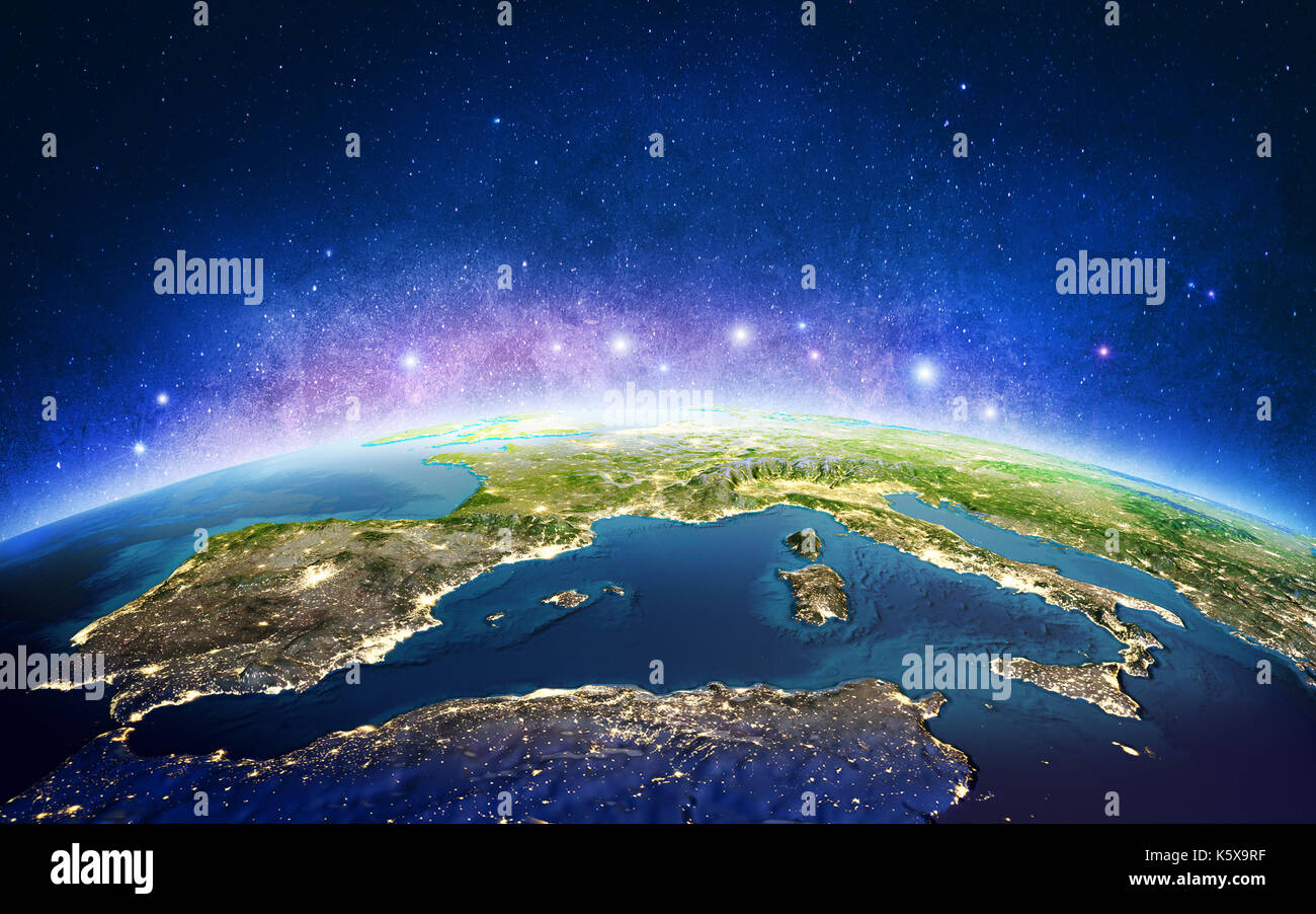 Europe from space hi-res stock photography and images - Alamy