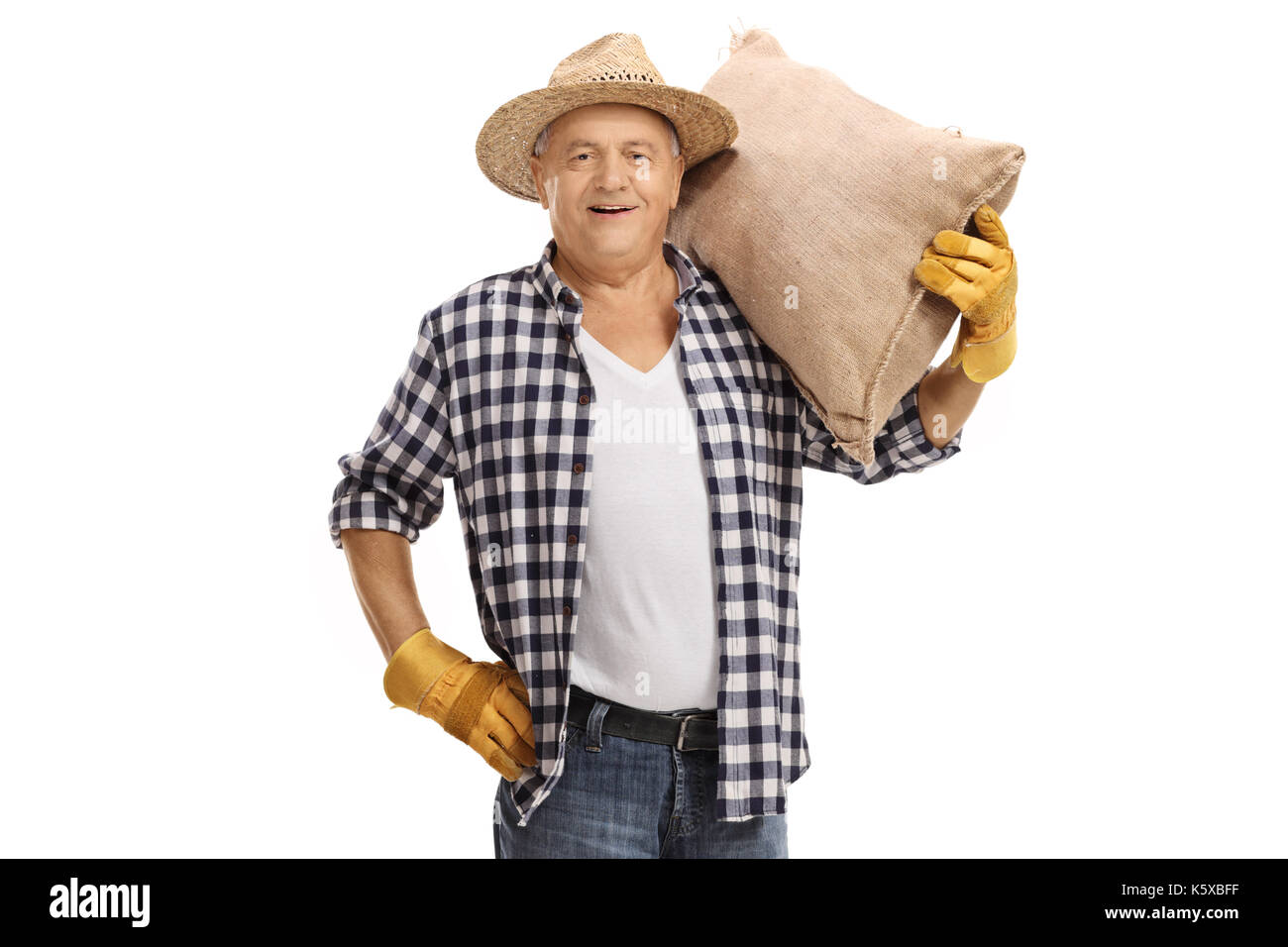 Man carrying sack on shoulder hi-res stock photography and images - Alamy