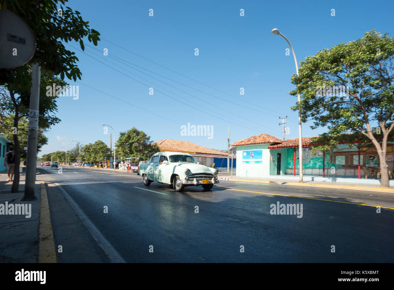 Varadero, - January 14, Travel, Varadero, Cuba, Habana City . In the Picture: Streetview . (Photo by Ulrich Roth) Stock Photo