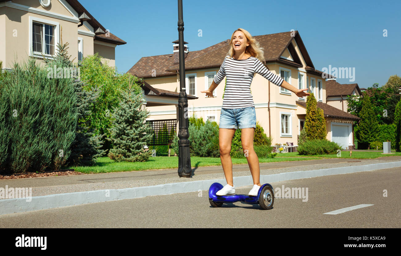 Riding hoverboard online