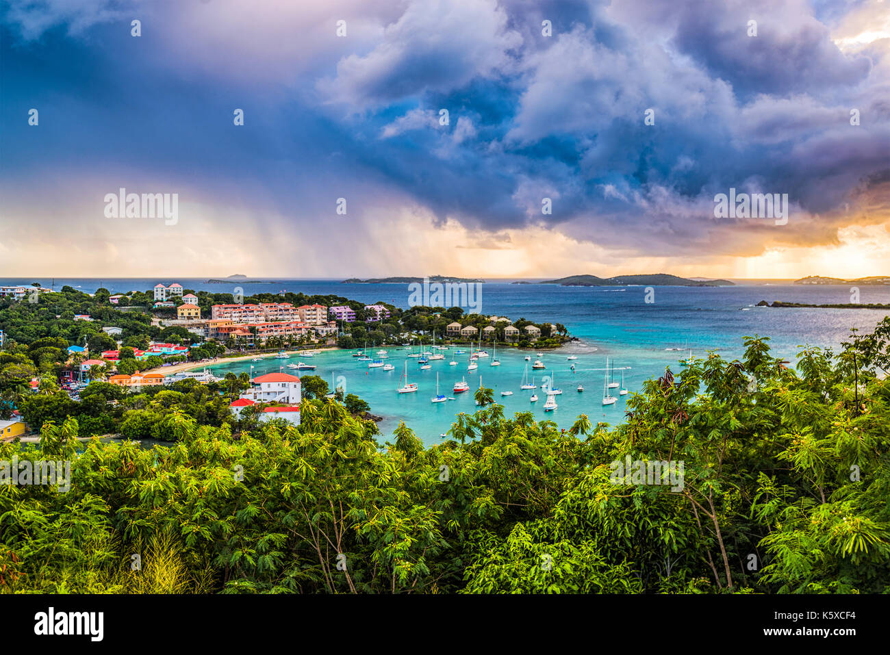Cruz Bay, St. John, United States Virgin Islands. Stock Photo