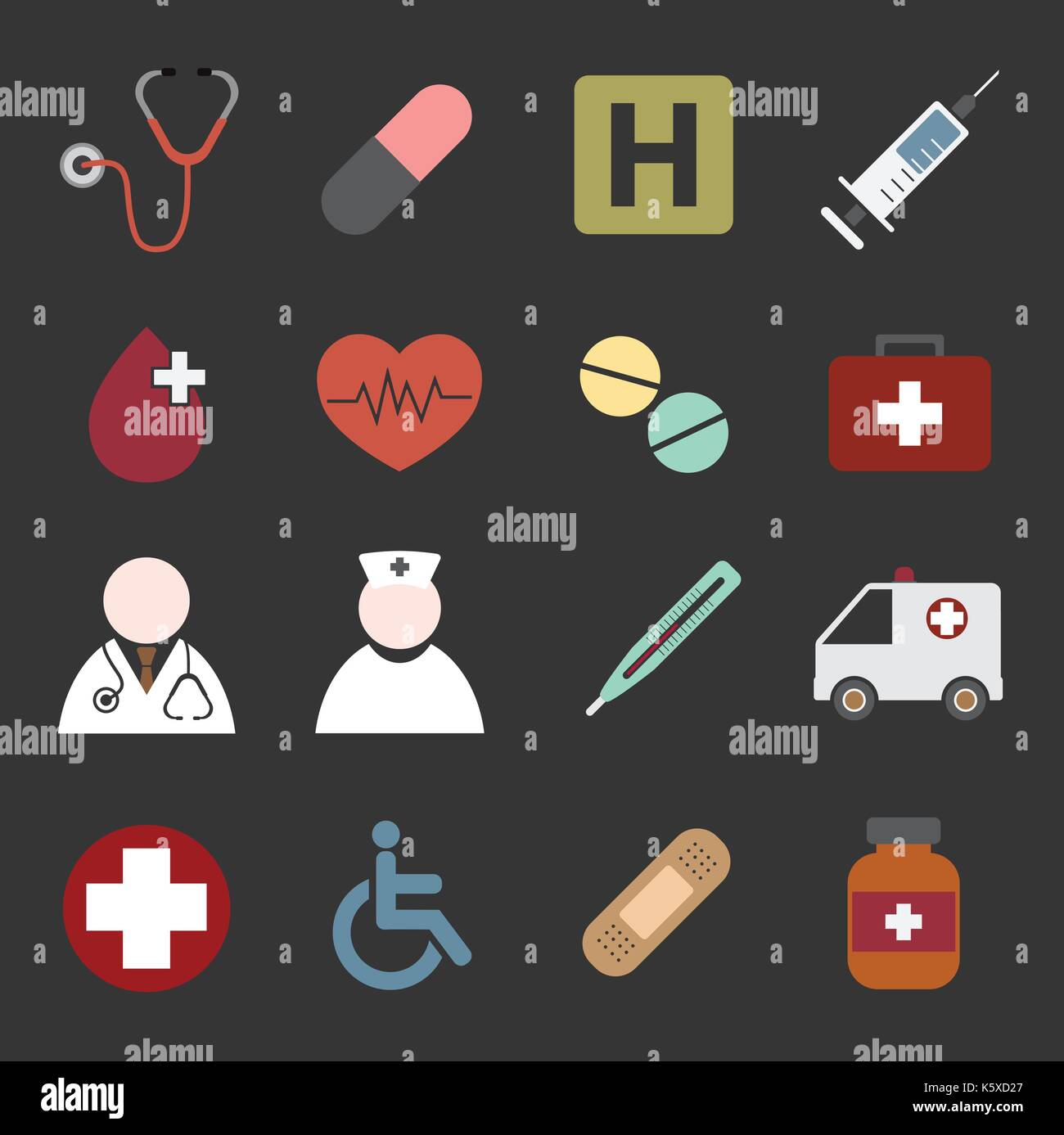 Medical icons vectors hi-res stock photography and images - Alamy