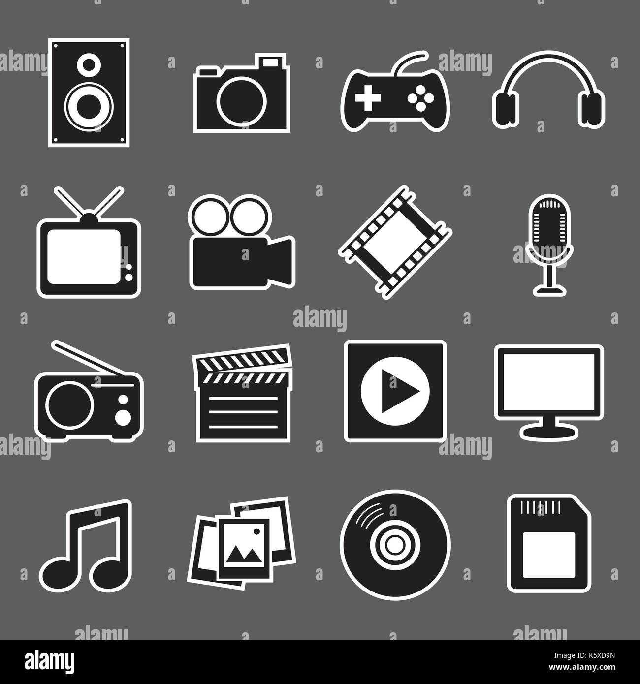 Tv film set Stock Vector Images - Alamy