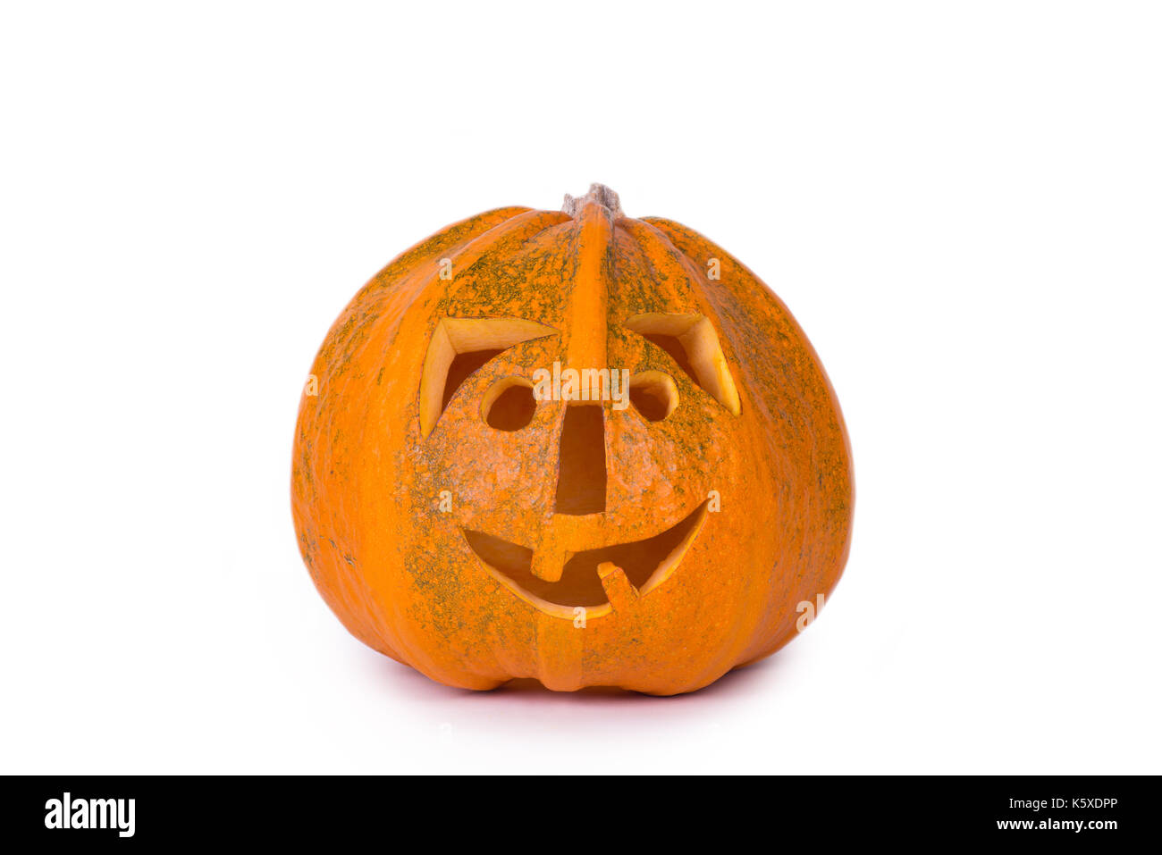 Halloween pumpkin, funny face isolated on white background Stock Photo ...
