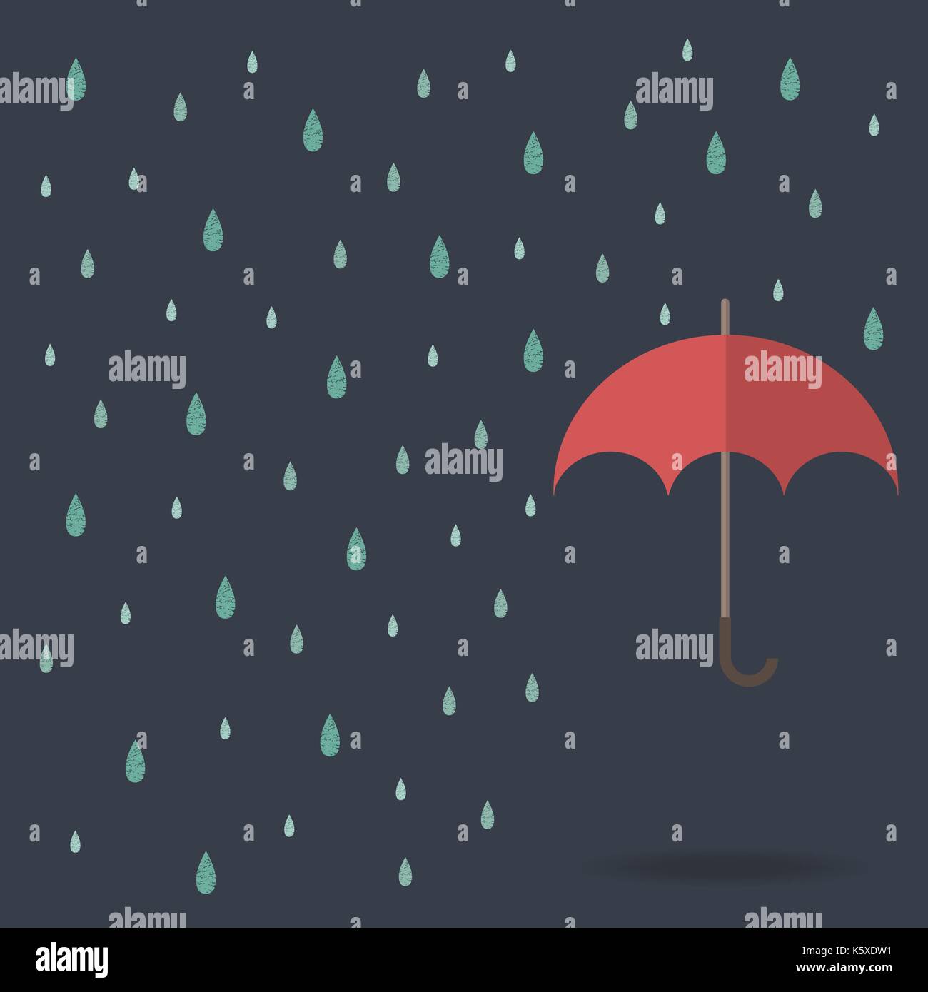 raindrop background with red umbrella Stock Vector Image & Art - Alamy