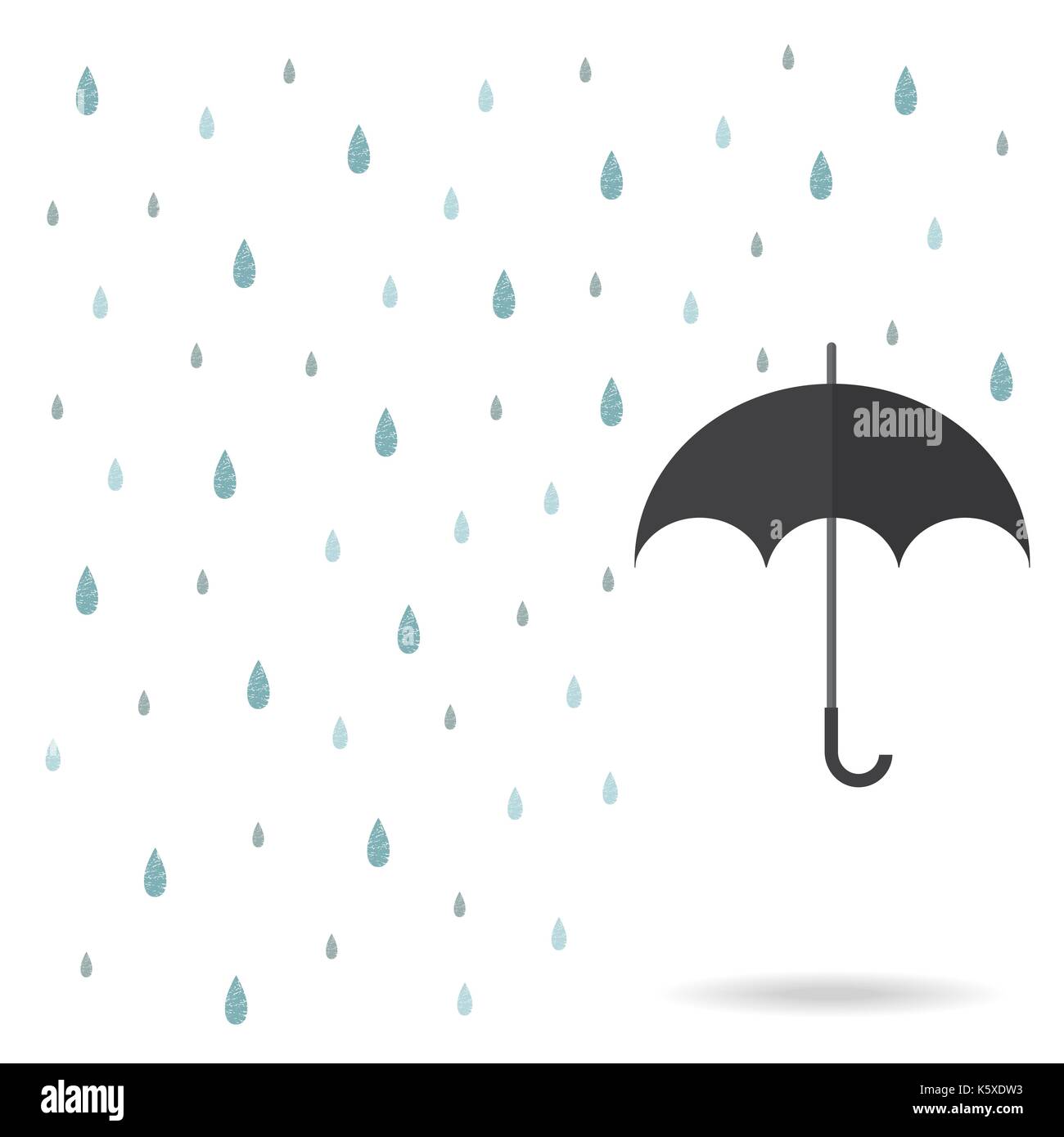 raindrop background with black umbrella Stock Vector Image & Art - Alamy
