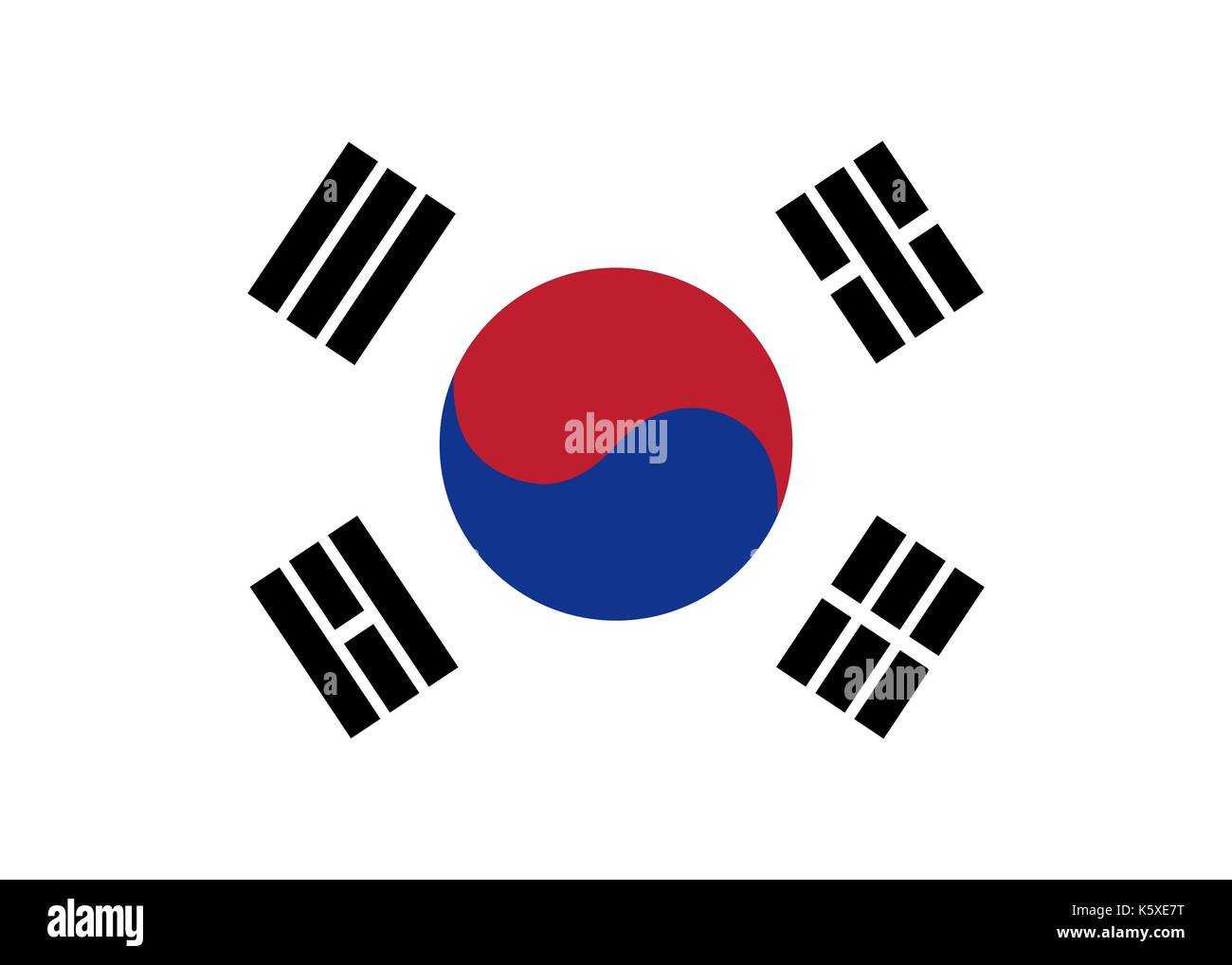 South Korea flag vector Stock Vector Image & Art - Alamy