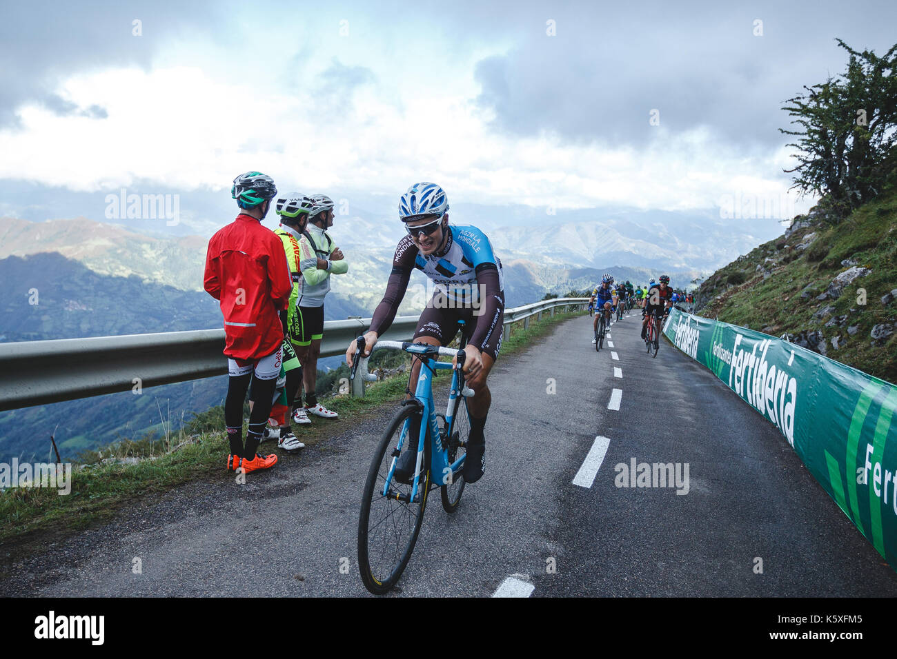 09-09-2017. Stage 20 of la Vuelta a España. Corvera - Angliru. Asturias, España. Alexis GOUGEARD (FRA) Photo: Cronos/Alvaro Campo Stock Photo