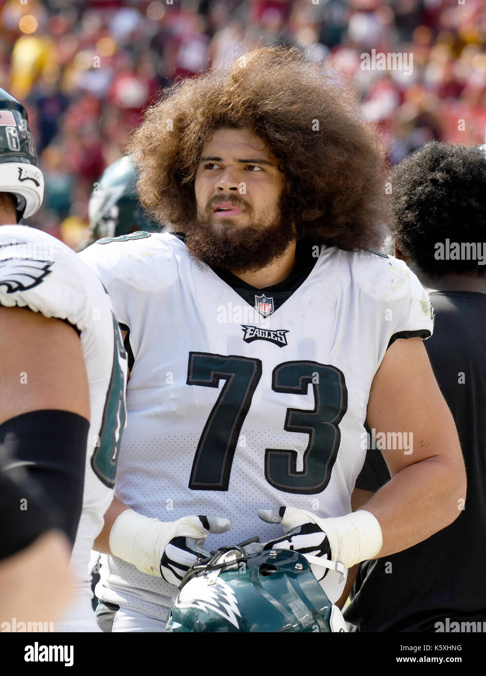 Philadelphia Eagles' Isaac Seumalo (56) in action during an NFL football  game against the San Francisco 49ers, Sunday, Sept. 19, 2021, in  Philadelphia. (AP Photo/Rich Schultz Stock Photo - Alamy