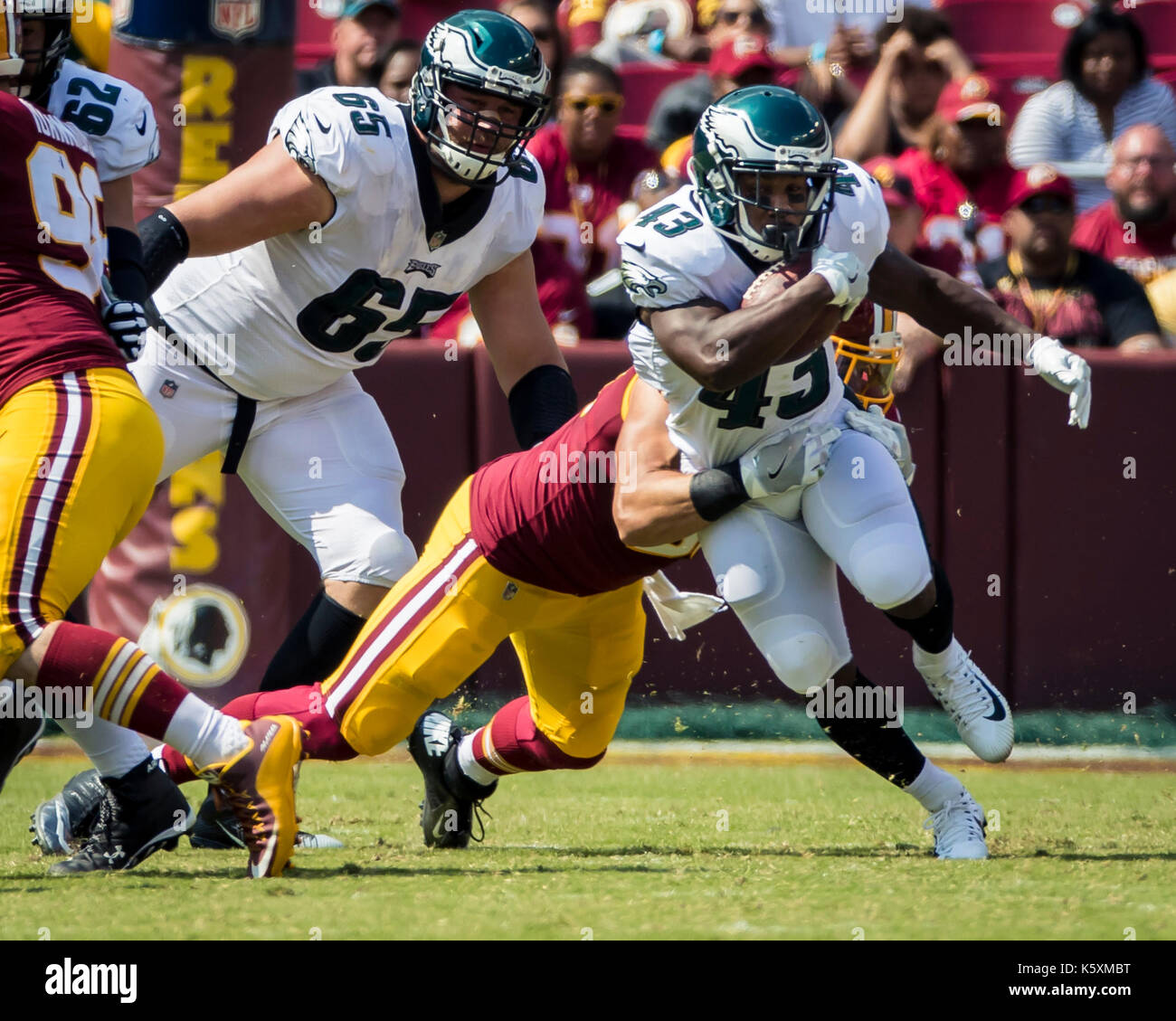 Landover, Maryland, USA. 10th Sep, 2017. Philadelphia Eagles running ...