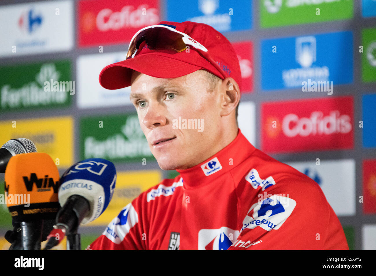 Madrid, Spain. 10th September, 2017. Chris Froome (Team Sky) at the press conference of Tour of Spain (Vuelta a España) between Madrid and Madrid on September 10, 2017 in Madrid, Spain. ©David Gato/Alamy Live News Stock Photo