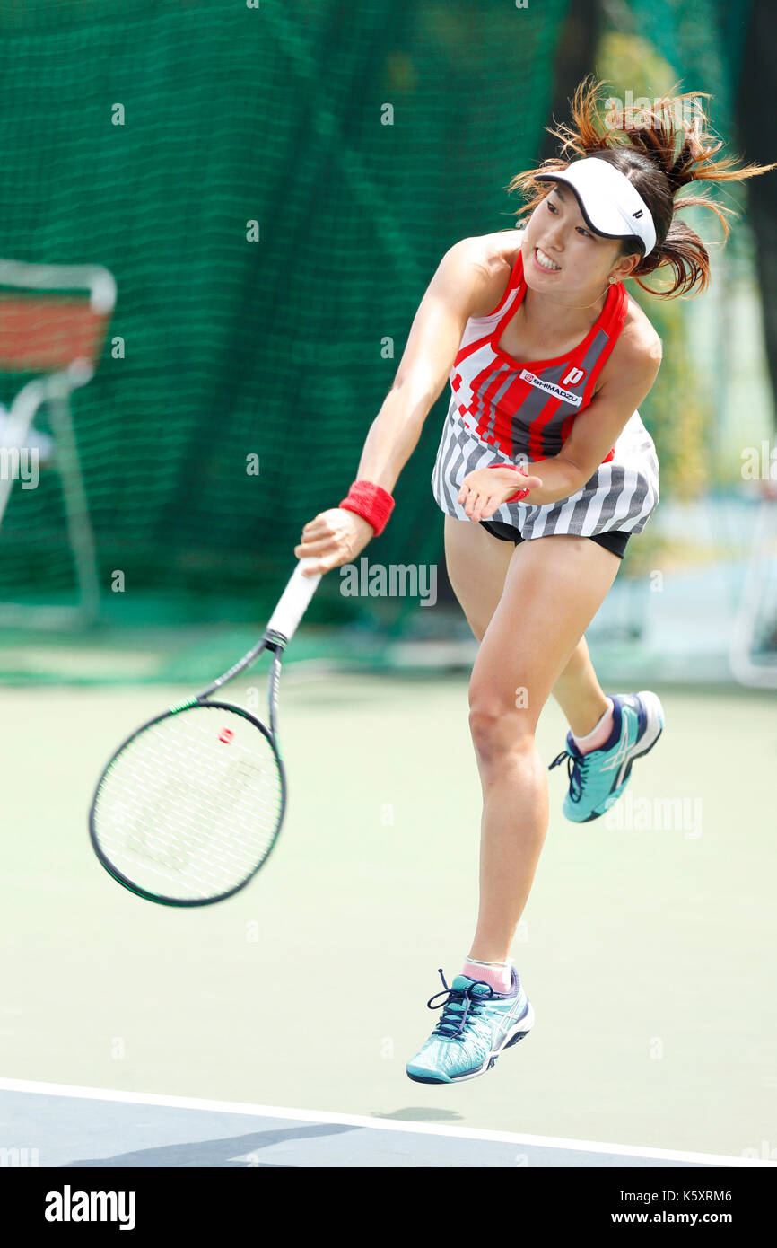 Tokyo, Japan. 11th Sep, 2017. Miharu Imanishi (JPN) Tennis : Japan Women's  Open Tennis 2017 match between Danka Kovinic - Miharu Imanishi at Ariake  Tennis Park in Tokyo, Japan . Credit: Yohei