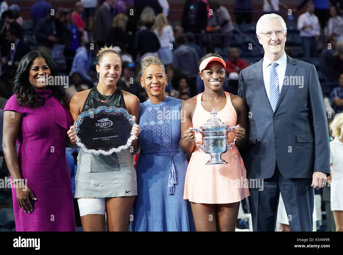 US Open 2017 on September 9, 2017 at Flushing Meadows in NY, USA.  In the picture: Sloane Stephens (USA),. Madison Keys (USA) Stock Photo