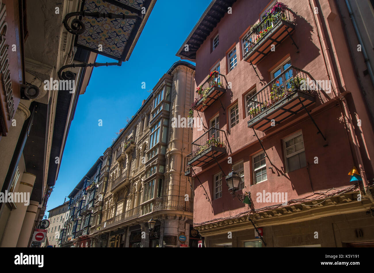 Old buildings in Bilbao Stock Photo - Alamy