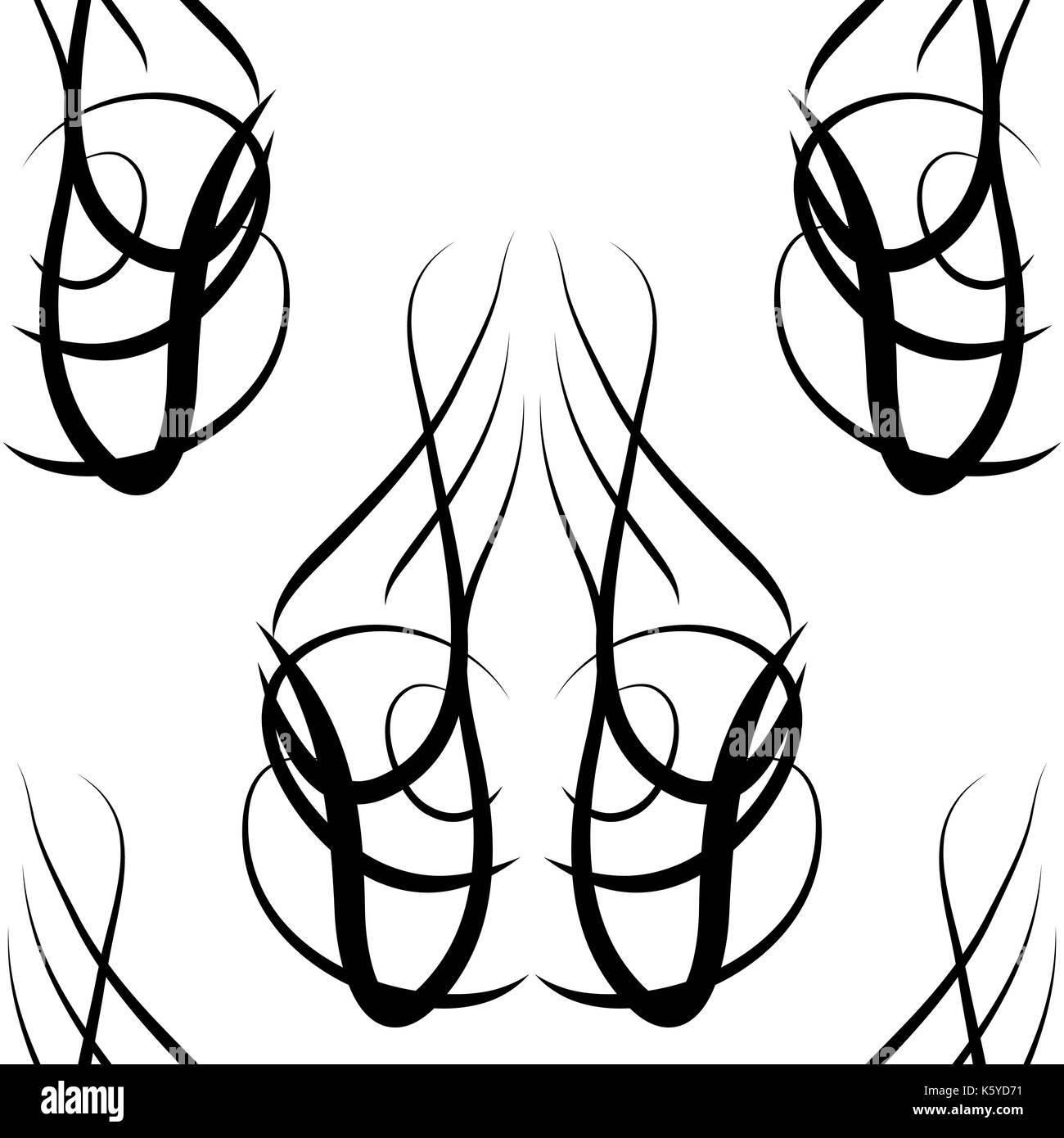 abstract black and white vector damask seamless pattern Stock Vector Image & Art Alamy