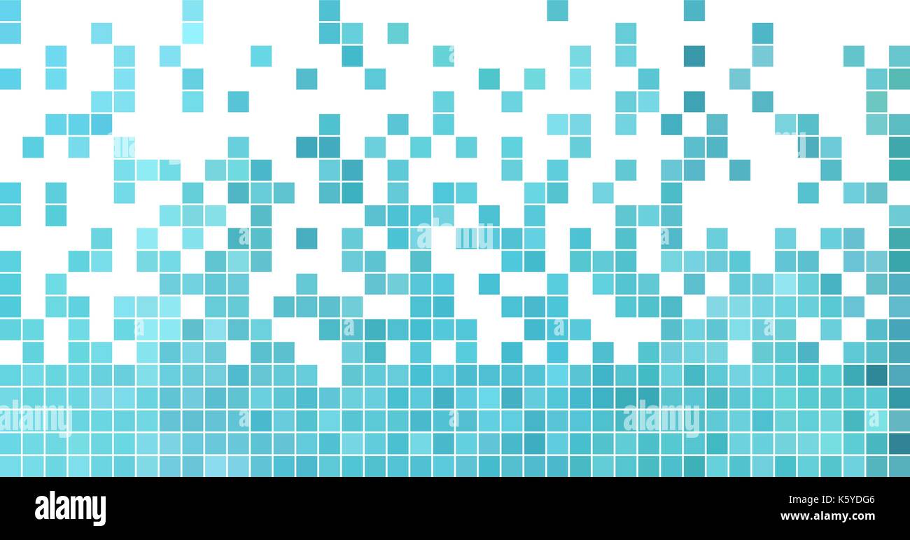 abstract vector square pixel mosaic background - blue Stock Vector ...