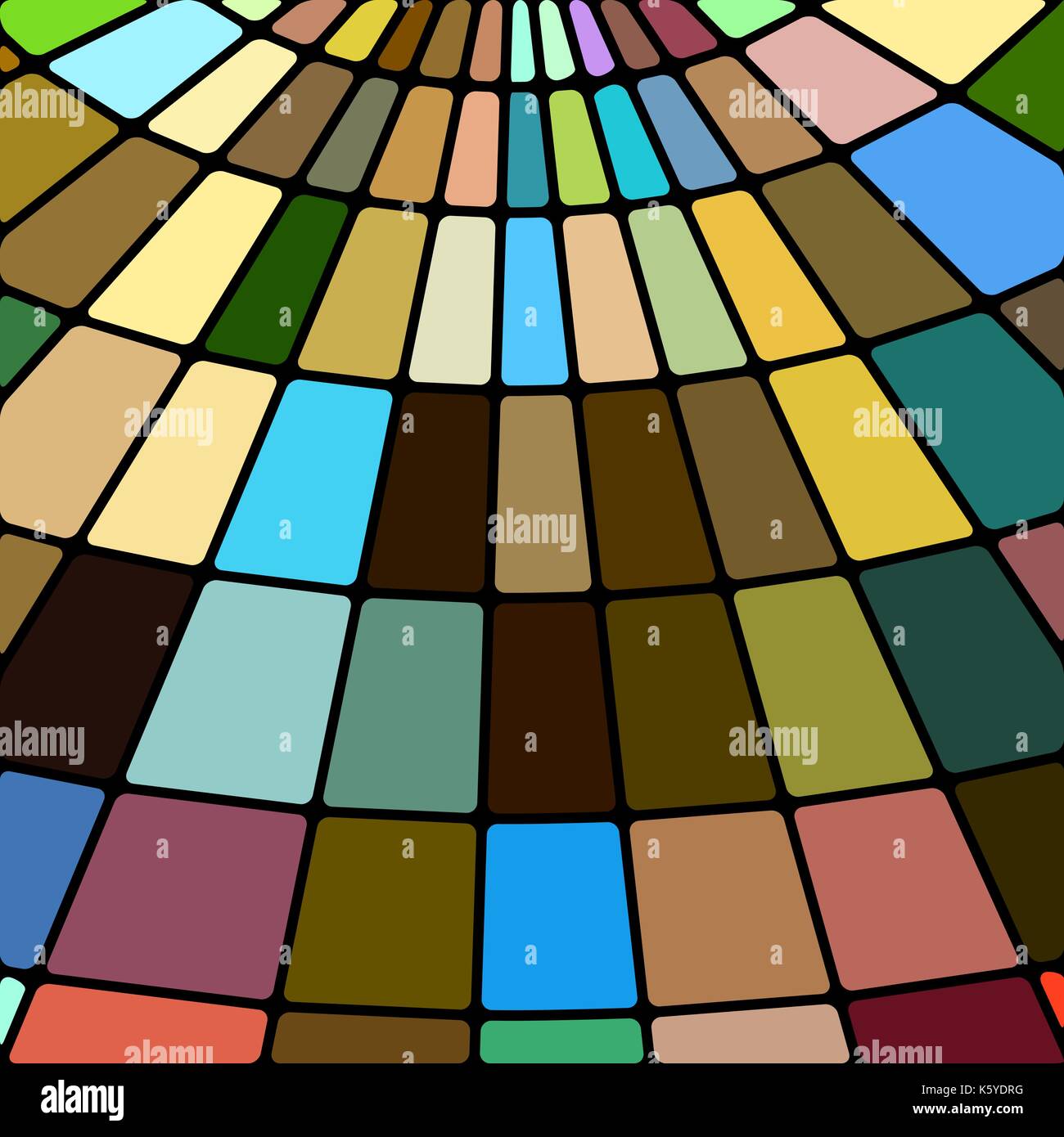 abstract vector stained-glass mosaic background - brown and blue Stock ...