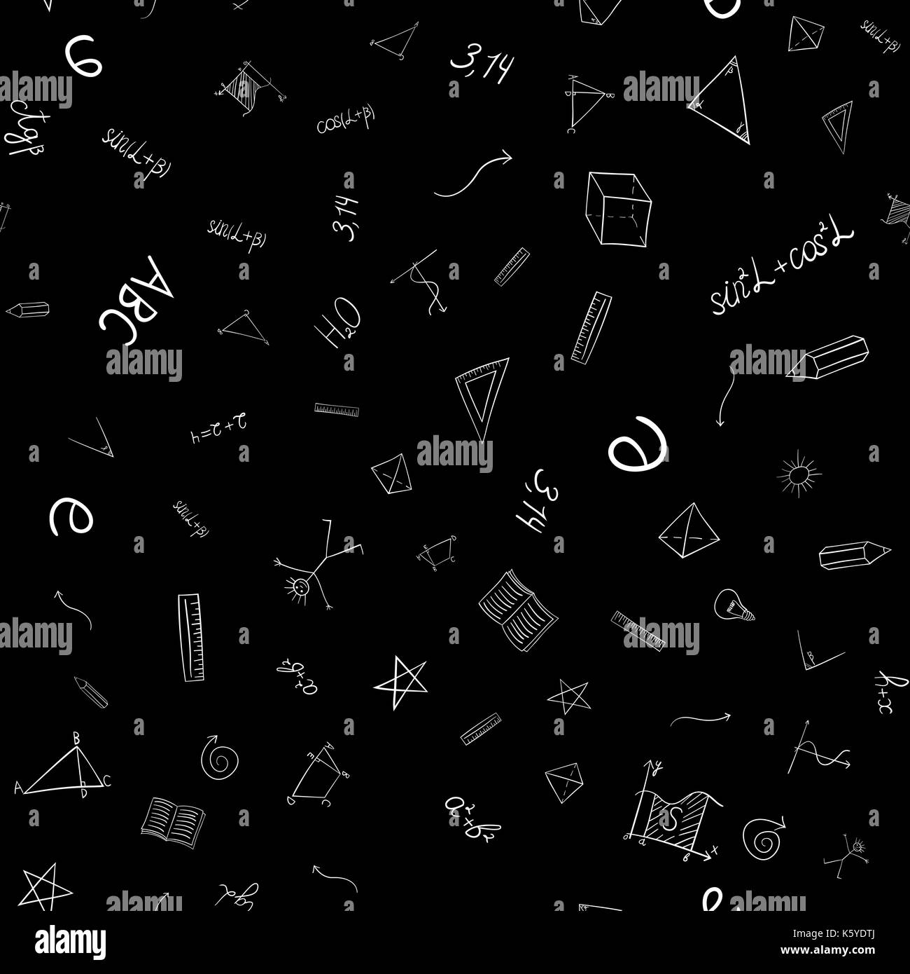 abstract vector school doodles seamless pattern Stock Vector Image ...