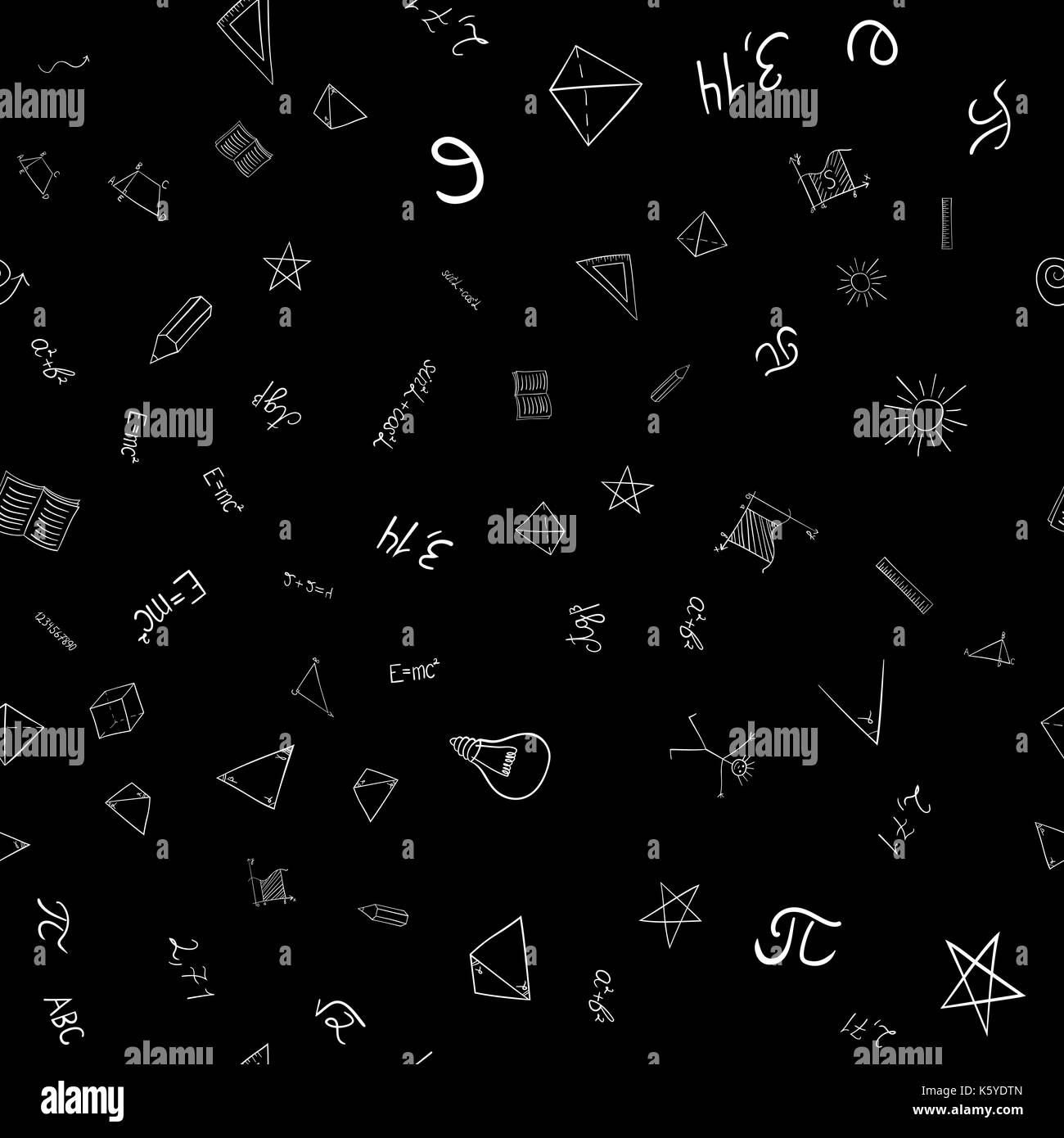 abstract vector school doodles seamless pattern Stock Vector Image ...
