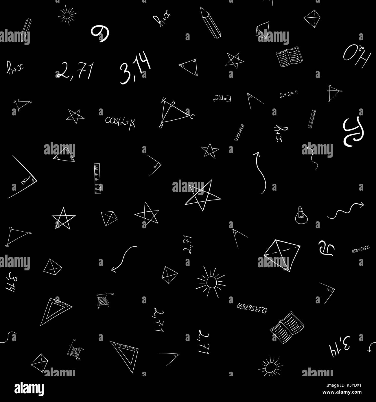 abstract vector school doodles seamless pattern Stock Vector Image ...