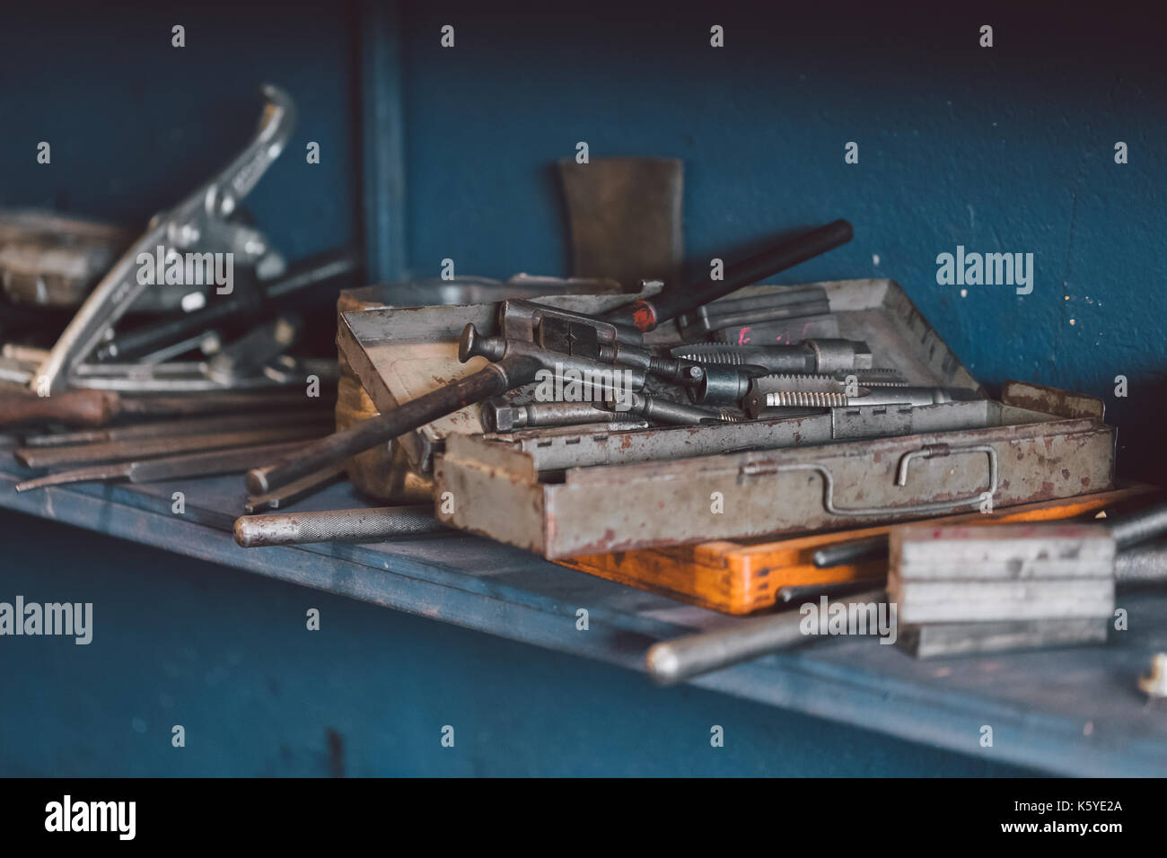 Building and measuring tools in the Stock Photo Alamy