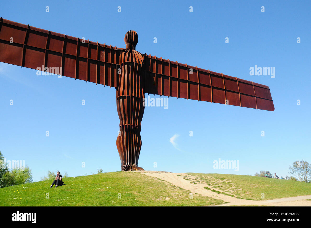 Angel of the North sculpture by Antony Gormley, Gateshead, Newcastle-upon-Tyne, Tyne and Wear, England, United Kingdom, Europe Stock Photo